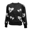 women high quality cotton jacquard sweaters