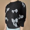 women high quality cotton jacquard sweaters