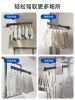 Folding clothes rack invisible telescopic drying rod outdoor wall-mounted balcony indoor bay window sun quilt household artifact