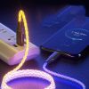 RGB Data Cable 100W Fast Charge with Cool Breathing Light USB Mobile Phone Charging Cable