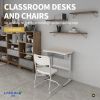 School Classroom, Single, Double Desks & Chairs