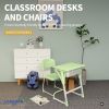 School Classroom, Single, Double Combination Desks & Chairs