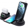 Top Selling Products 2022 Tabletop Fast Charging 6 In 1 Rotate Holder Universal Wireless Charger for Phone Smart Watch Earphones