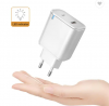 OEM ODM phone charger PD 20w USB c fast charging usb wall charger dual usb port mobile phone charger for apple mobile phone