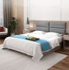 Cosmo Luxe Furniture OEM Wholesale white modern wooden double bed with headboard bedroom furniture sets for adults