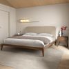 Custom Hotel Furniture Modern Style Hotel Room Wood Bed With Fabric Up-Holstered Factory Direct Sale