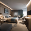 Holiday Inn Express Formula Blue Furniture Hotel Bedroom Sets Full OEM ODM 3 4 5 Star Resort Guest Room
