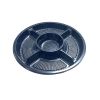 Round Disposable Sushi Tray Takeaway Box Food plastic container with 5 compartments