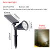 Led Solar Spotlight Garden Outdoor Waterproof Lawn Light Landscape Light Tree Light Park Spotlight IP65 Floor Light