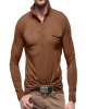 High quality long sleeve pocket polo shirt