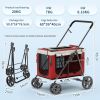 Bello bl09 dog/cat pet stroller, outdoor cart with detachable basket front wheel rotates 360 degrees