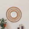 Wall Rattan Mirror Home Decoration Wall Mirror Mirror Furniture Vietnam Manufacturer Woven Handicrafts FBA Amazon