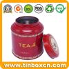 Round tea tin box