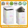 Square tea tin
