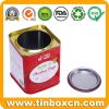 Square tea tin with airtight lever lid
