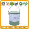 1 Gallon metal popcorn tin box with handle and lid