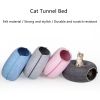 Wholesale Detachable Design Round Felt Cat Cave Donut Bed Pet House With Circle Tunnel