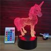 Unicorn Night Light for Kids 3D Illusion Night Lamp 16 Colors Changing with Remote Control Room Decor Gifts for Children