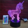 Unicorn Night Light for Kids 3D Illusion Night Lamp 16 Colors Changing with Remote Control Room Decor Gifts for Children