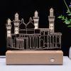 Wooden base with Acrylic rechargeable visual three-dimensional 3D night light landmark building city impression commemorative gift light