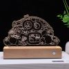 Wooden base with Acrylic rechargeable visual three-dimensional 3D night light landmark building city impression commemorative gift light