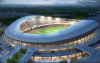 PTFE tensile membrane stadium roof with steel structure