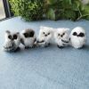 Party Supplies Birthday Gift Simulation Animal Static Model Decoration Fur Owl With Holiday Accessories