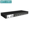 8 Port HDMI KVM Switch, MT-VIKI Rackmount 4K 30Hz KVM Console 8x1 USB HDMI Switcher 8 in 1 Out + 8-Pack Cables