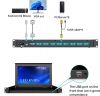 MT-VIKI 1U Rack Mount KVM Console, 8 Port KVM VGA Switch W/15.6&#039;&#039; LCD Monitor, 1080P, Integrated Touchpad+Keyboard+8 KVM Cables