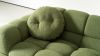 Green croutons in a row sofa