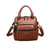 Retro Faux Leather Waterproof Backpack Summer Travel All-Match Handbag High Quality Large Capacity Long Strap Refreshing New Design