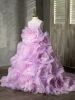 Purple flower girl dress for wedding