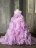 Purple flower girl dress for wedding