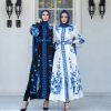 Women Muslim Abayas printed Long Sleeve Formal button down Full Cover Islamic Dubai Robe Prayer Clothes dress Kaftan