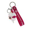 Custom promotional keychains plastic rubber keyring 3D anmie pvc rubber keychain for gift