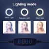 10 inch 26cm Photography Video Light with 2.1cm Tripod Stand Cell Phone Holder for Live Stream LED Selfie Ring Light