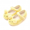 Customized Color Mary Janes Cute Dog New Design Style Fleece Upper Gross Binding Kids Children Girl Flat Shoes