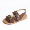 Summer New Outdoor Beach Leisure Non-Slip Leather Buckle Closure Flat Kids Toddler Sandals