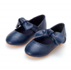 Blue Front Bowknot Decoration Mary Janes Design School Toddler Kids Little Girl Dress Ballet Flats Shoes