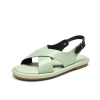 Sheepskin Leather With Cross Strap Flat Sandals For Women