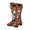 Comfortable Flat Sandals With Back Zipper Women Ladies Dress High Strappy Gladiator