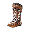 Comfortable Flat Sandals With Back Zipper Women Ladies Dress High Strappy Gladiator