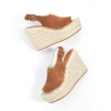 Buckle Strap Beach High Heeled Women Espadrille Platform Wedge Sandals