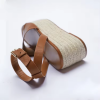 Beach Woven Rope Brown Heels High Platform Sandals Shoes For Women