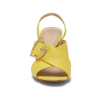 Manufacturing Companies Wood Block Heel Yellow Latest Sandals For Ladies