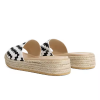 Flatform Sandals Open Toe Slide-on Faux Leather Platform Summer Womens Espadrilles Slippers