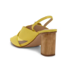 Manufacturing Companies Wood Block Heel Yellow Latest Sandals For Ladies