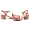 Luxury Design Sheep Suede Leather Strap WomenÃ¢ï¿½ï¿½s Sandal Thick Heel