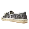 Canvas Luxury Diamond Slip On Flat Espadrilles Shoes Femme