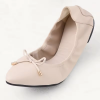 Ballerina Shoes For Parties With Bag Rollable Leather Ballet